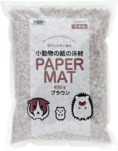国産 小動物の紙の床材 ブラウン ４００ｇ