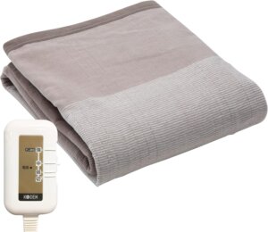 広電(KODEN) 電気毛布 敷き 綿素材 コットン 130×80cm ベージュ 洗える スライド温度調節 ダニ退治 CWE401H-C