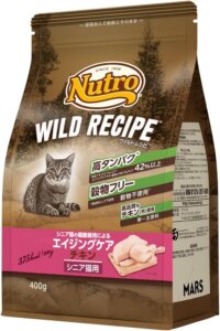 Nutro ワイルドレシピ シニア猫用 グレインフリー エイジングケア チキン 400g ドライフード 総合栄養食